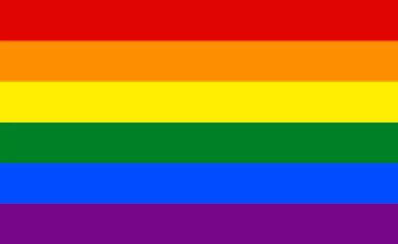 Bandeira 'arco-íris' é considerada a mais comum no movimento LGBTQIA+ - Foto: Wikimedia